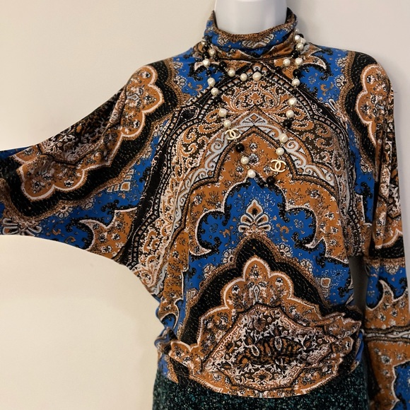 Free People Eclipse combo chase me stylish colorful top/blouse - Picture 4 of 16